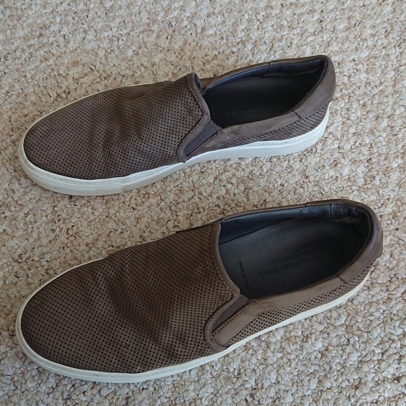 To Boot New York Racer Gray Perforated Suede Slip-On Sneaker SIZE 11 - Picture 6 of 15